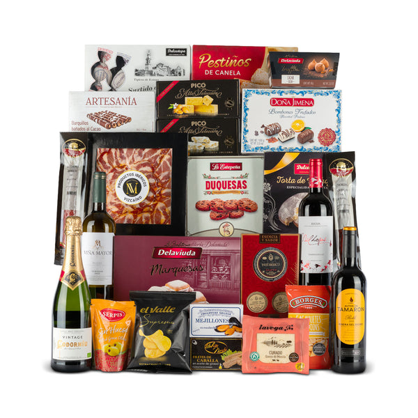 Lote Navidad 12: Vino, Cava, Dulces y Embutidos Premium